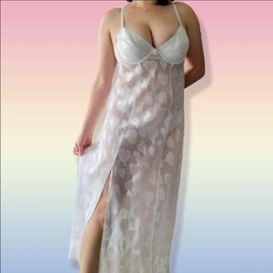 Victorias Secret Sheer Heart Slip Dress